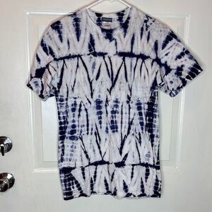 EARTHBOUND Short Sleeve Tie-Dye Tee - Navy and White